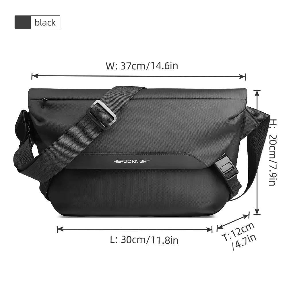 Heroic Knight Waterproof Multifunctional Crossbody Bag Large Capacity Oxford Messenger Bag Traveling Commuting Sling Bag For Men