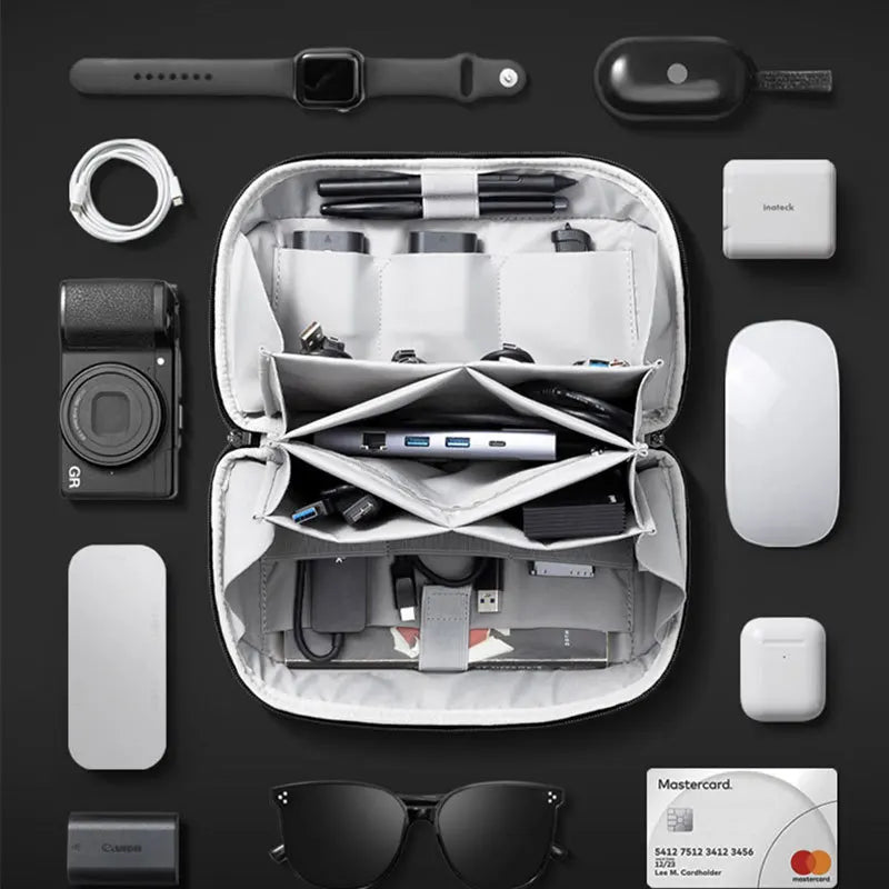 Cable Storage Bag Waterproof Digital Electronic Organizer Portable USB Data Line Charger Plug Storage Bag Travel Cable Organizer