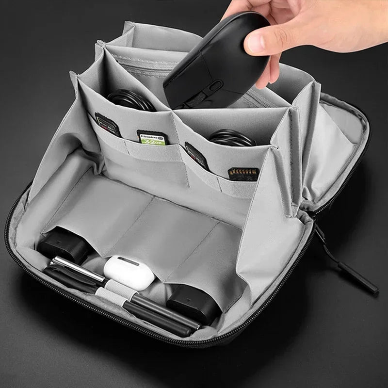 Travel Electronics Organizer Power Bank Pouch Electronics Gadgets Accessories Case for USB Cable Cords,Hard Drives Storage Bag