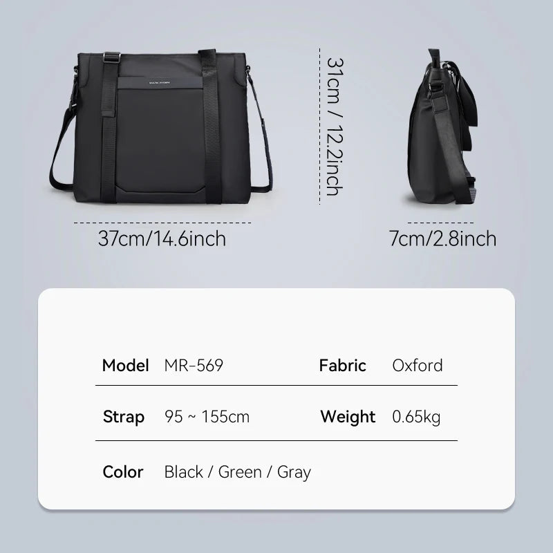 mark ryden multifunctional leather messenger bag men Black Crossbody Bag Large Capacity Stylish Men Shoulder Bag men