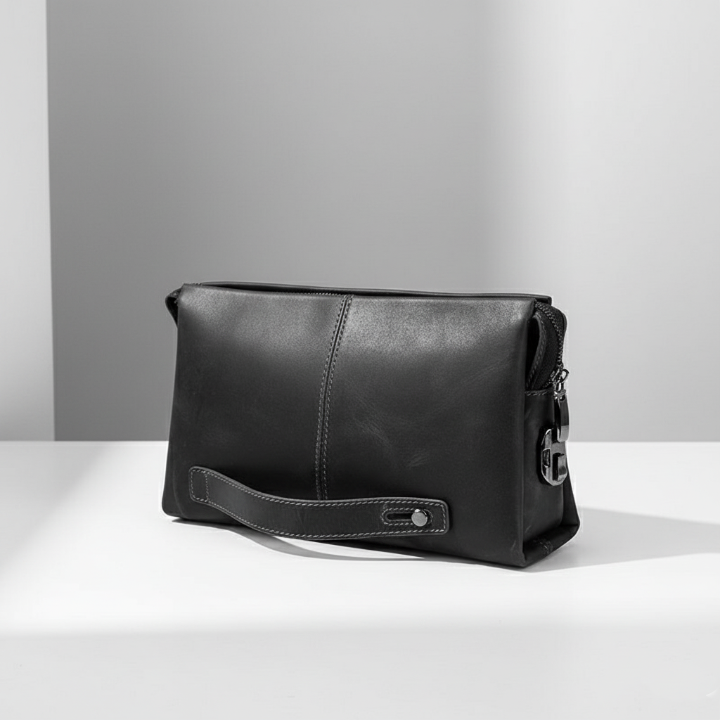 Genuine Leather Clutch Bags for Men Code Design Large Capacity Card Holders Phone Pocket Men Handbags Clutch Wallets