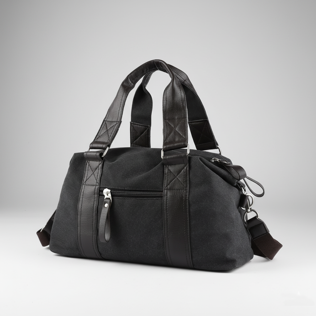 Sophisticated Men's Canvas Travel Shoulder Bag