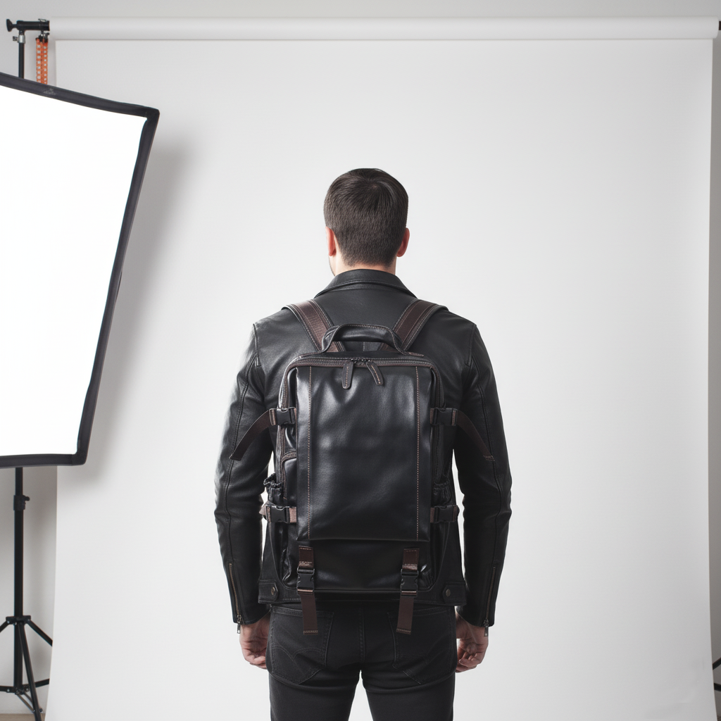 Exquisite Leather Men's Backpack for Urban Sophistication