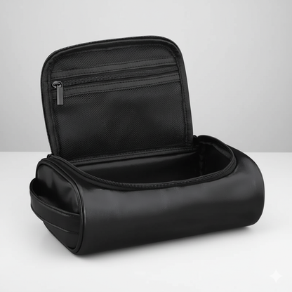 Sophisticated PU Leather Travel Toiletry Bag
