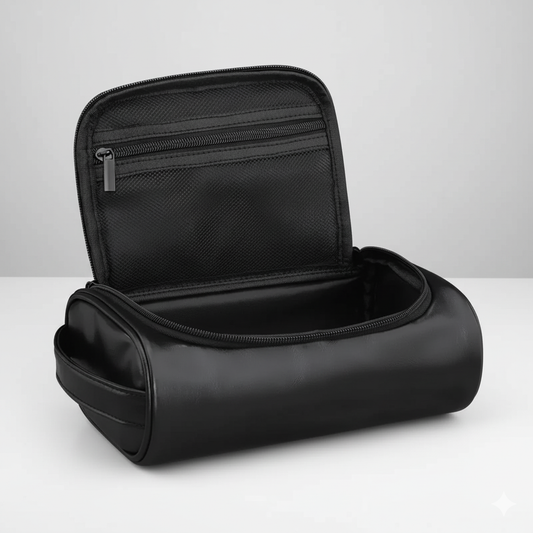 Sophisticated PU Leather Travel Toiletry Bag