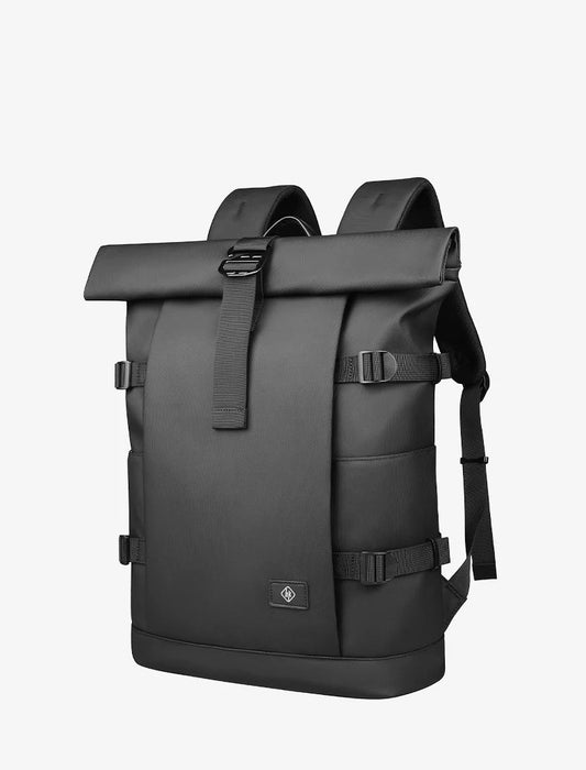 HK Waterproof Roll-Top Backpack for Men Large Capacity Expandable 17 Inch Laptop Bag Leisure Travel Backpack Hiking Camping Bags