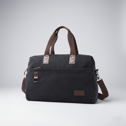 Sophisticated Men's Canvas Travel Shoulder Bag