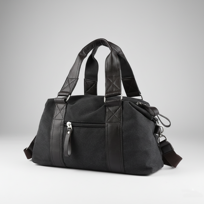 Sophisticated Men's Canvas Travel Shoulder Bag