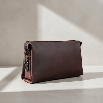 Genuine Leather Clutch Bags for Men Code Design Large Capacity Card Holders Phone Pocket Men Handbags Clutch Wallets